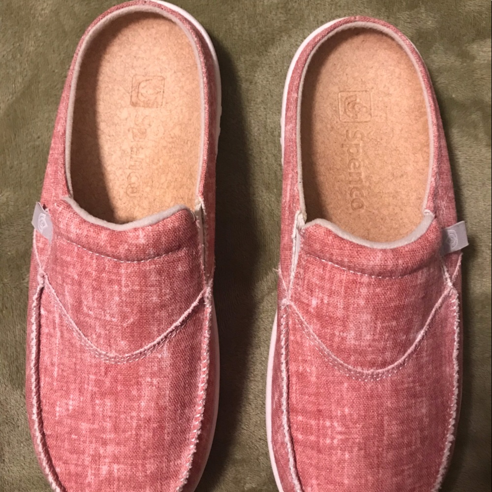 Spence Siesta Red Canvas Mules 9W
